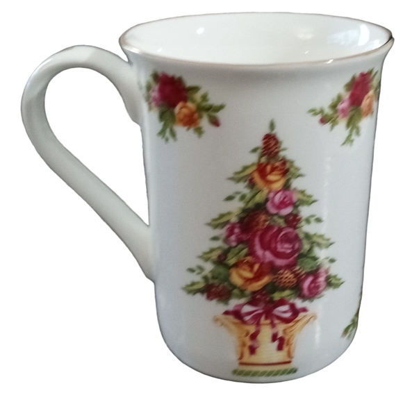 Royal Albert Old Country Roses Holiday Christmas Tree Mug Bone China England - Picture 1 of 8
